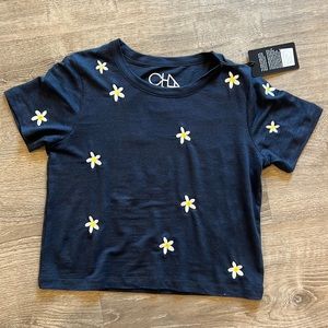 Chaser Daisy Linen Easy Tee